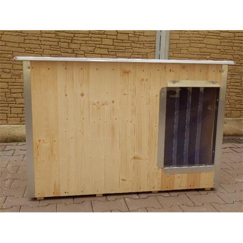 Zateplená dřevěná bouda pro psy - 120×82×82 cm Bouda pro psy zateplená 120 x 80 x 80 cm