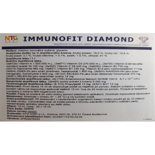 Imunostimulační pasta pro novorozená telata Immunofit Diamond, 15 ml Imunostimulační pasta pro novorozená telata Immunofit Diamond, 15 ml