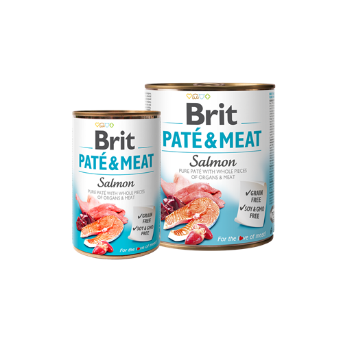 Brit Dog konzerva pro psy Paté & Meat Salmon, 400 g Konzerva pro psy Brit Paté & Meat Salmon, 400 g.