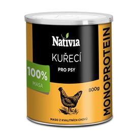 Nativia kuřecí svalovina pro psy, 800 g