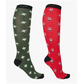 Jezdecké podkolenky QHP Christmas, balení 2 páry