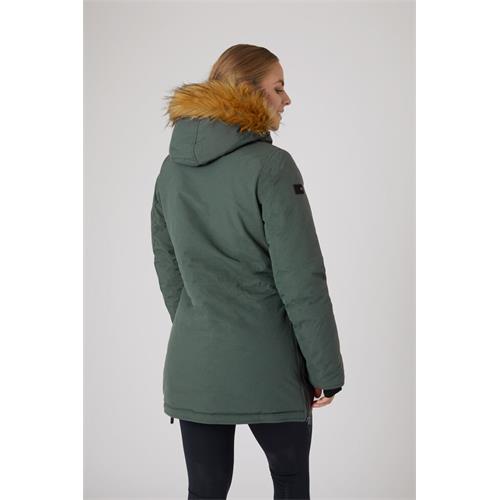 Dámská zimní bunda Horze Brooke, antracitová - antracitově zelená, 36 Bunda zimní dlouhá Horze Brooke, antracit, 36