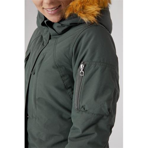 Dámská zimní bunda Horze Brooke, antracitová - antracitově zelená, 40 Bunda zimní dlouhá Horze Brooke, antracit, 40