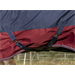 Nepromokavá deka s krkem Equitheme Tyrex 1200 D  200g, modro-vínová - 125 cm Deka nepr. Equith. s krkem 200g, modro-vín. 125 cm