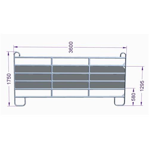 Panel ohradní EURO pozink, 3 x výplň, výška 1,6 m, řetízek, délka 3,6 m Panel ohradní EURO pozink, 3 x výplň, výška 1,6 m, řetízek, délka 3,6 m