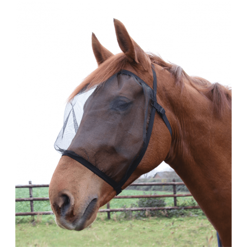 Maska proti hmyzu bez uší, průhledná, černá - vel. Pony Maska proti hmyzu bez uší, průhledná, vel. Pony