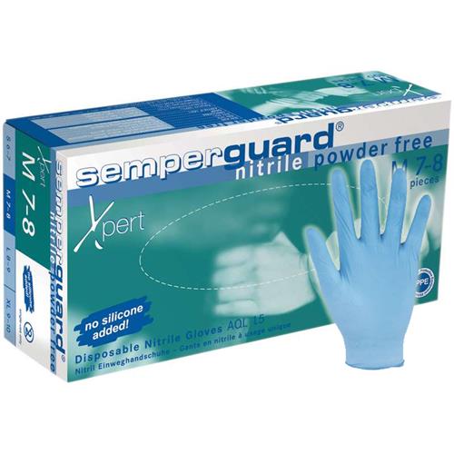 Jednorázové rukavice Nitril Semperguard Xpert, 0,13 mm - S Jednorázové rukavice Nitril Semperguard Xpert, 0,13 mm