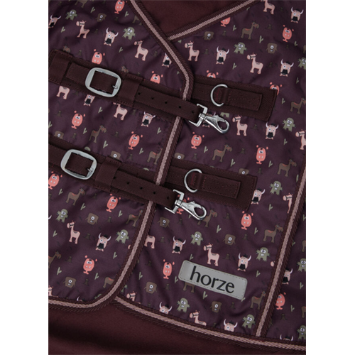 Nepromokavá deka s fleecem Horze Monster, Pony - vel. 95 cm Deka neprom.Horze Monster, fleece, vínová,95 cm