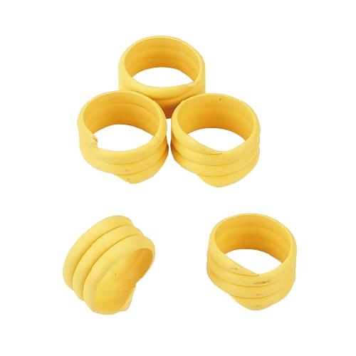 Spirálové rozlišovací kroužky na slepice 16 mm - žluté Kroužky spirálové pro drůbež 16mm, žluté