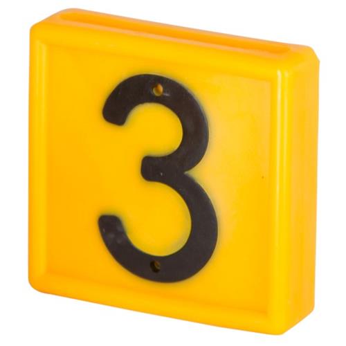 Číslo na opasek, výška znaku 32 mm - číslice 0-9 - 3 Číslo na opasek, výška znaku 32 mm - číslice 3
