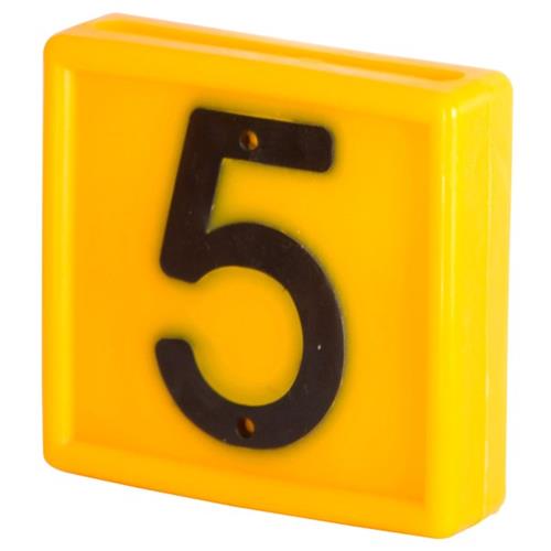 Číslo na opasek, výška znaku 32 mm - číslice 0-9 - 5 Číslo na opasek, výška znaku 32 mm - číslice 5