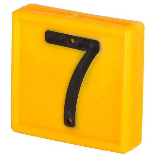Číslo na opasek, výška znaku 32 mm - číslice 0-9 - 7 Číslo na opasek, výška znaku 32 mm - číslice 7