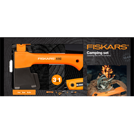 Kempingová sada Fiskars 1057912, sekera + nůž + pilka