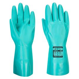 Nitrilové pracovní rukavice Portwest Nitrosafe Chemical A810, chemicky odolné, vel. 10
