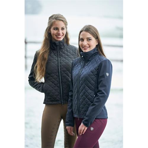 Dámská bunda Covalliero 2021, mix softsheel, černá - vel. XL Bunda Covalliero 2021, mix softshell, černá, vel. XL