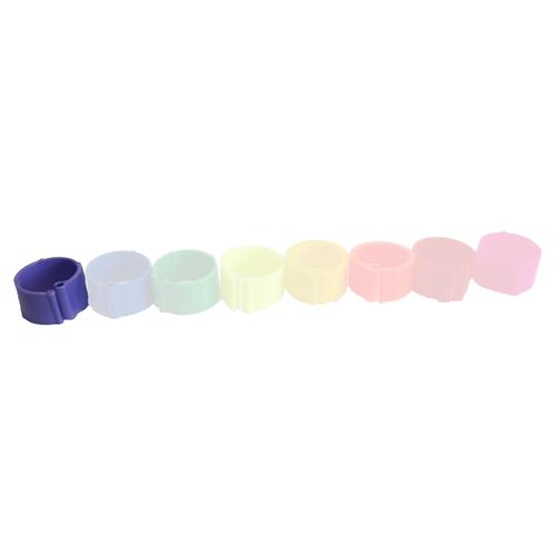 Zámkové rozlišovací kroužky na slepice 16 mm - fialová Kroužky rozlišovací pro drůbež 16 mm, klip, fialová, 1 ks