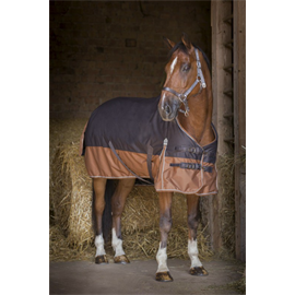 Nepromokavá deka Equitheme Aisance 150g, šedo-hnědá