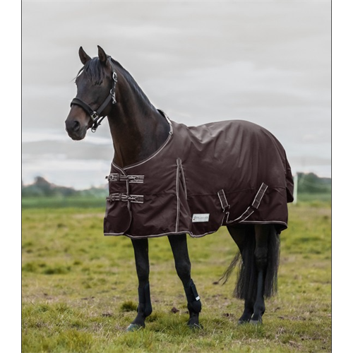 Nepromokavá deka Elt Economic s fleecem, hnědá kaštanová - 125 cm Deka neprom. ELT Economic, fleece, hnědá, 125 cm