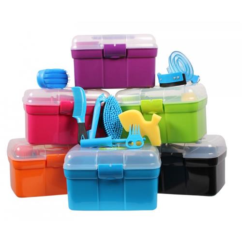 Dětský box na čištění QHP, s výbavou, 9 ks - limetkový Box na čištění s výbavou, QHP, dětský, limetka