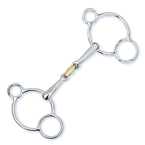 Udidlo Pessoa Stubben, nerez, 2 x lomené - vel. 13,5 cm Udidlo Pessoa 2xlomené Stubben, vel. 12,5 cm
