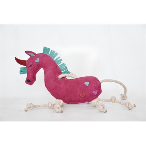 Kožená hračka QHP - Unicorn Hračka pro koně Unicorn