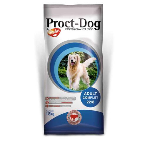 Granule pro psy PROCT-DOG ADULT Complet, 18 kg Granule PROCT-DOG Adult s býčím masem, 18 kg.