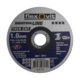 Řezný kotouč Flexovit Industrial Line Thin Cut 125 x 1,0 x 22,23 mm