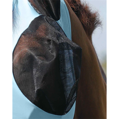 Elastická maska na uši Premier Equine, modrá/šedá - vel. Cob Maska elastická Premier,modrá,šedá, vel. Cob
