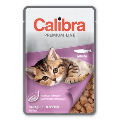 Calibra Cat kapsa Premium Kitten Line Salmon 100 g Calibra kotě