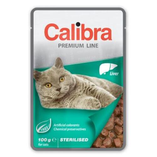 Calibra Cat kapsa Premium Sterilised Liver 100 g Calibra kapsička