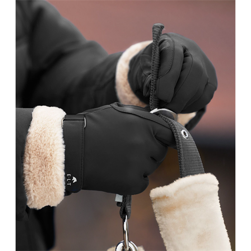 Zimní jezdecké rukavice Elt St. Moritz, černé - vel. XL Rukavice ELT St. Moritz, černé, XL
