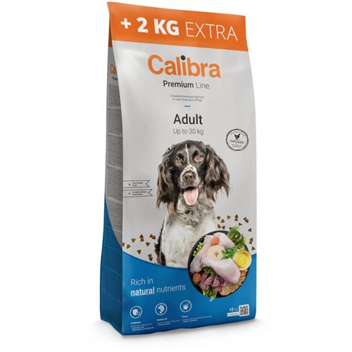 Calibra Dog Premium Line Adult 12 kg + 2 kg Zdarma uvnitř Calibra Dog Premium Line Adult 12 kg + 2 kg ZDARMA