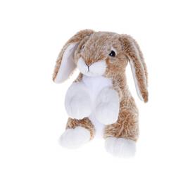 Plyšový králík 20cm sedící hnědý