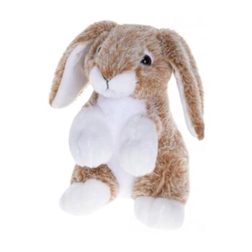Plyšový králík 20 cm sedící hnědý králík