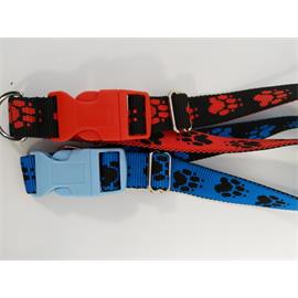 Nylonový  obojek pro psy se vzory, mix barev a vzorů 38 - 58 cm