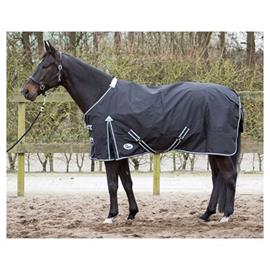 Nepromokavá deka Harrys Horse, s fleesem, černá