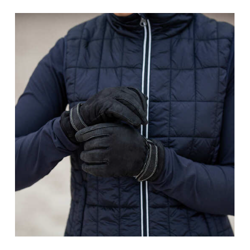 Zimní kožené rukavice B-Vertigo Milan, černé - vel. 10 Rukavice zimní kožené Horze Milan, 10