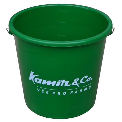 Kbelík plastový, zelený, 5 l, s logem KAMÍR a GEA Kbelík Kamír, 5 l