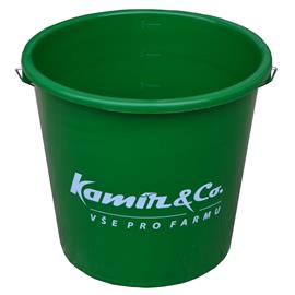 Kbelík plastový, zelený, 5 l, s logem KAMÍR a GEA