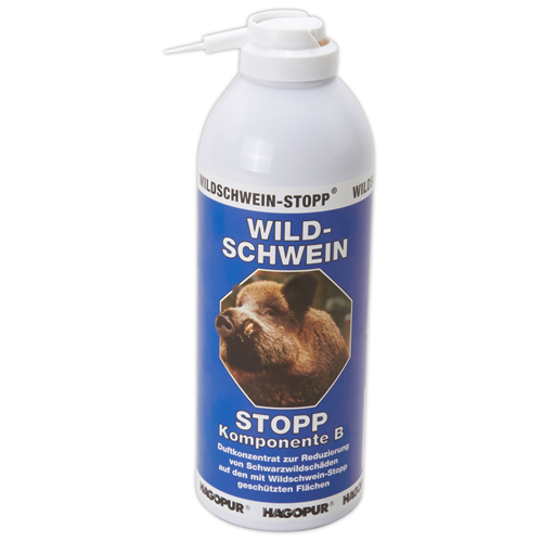 Odpuzovač černé zvěře HAGOPUR - Wildschwein Stopp/Stopp - 400 ml - modrý - B Odpuzovač černé zvěře HAGOPUR - Wildschwein Stopp/Stopp B 400 ml, modrý