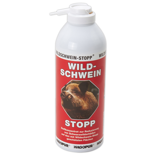 Odpuzovač černé zvěře HAGOPUR - Wildschwein Stopp/Stopp - 400 ml - červený - A Odpuzovač černé zvěře HAGOPUR - Wildschwein Stopp/Stopp B 400 ml, červený