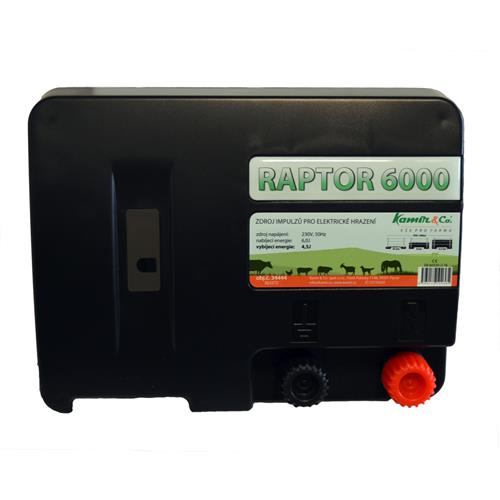 Zdroj pro elektrický ohradník RAPTOR 6000, síťový, 4,5 J Elektrický ohradník Raptor 6000