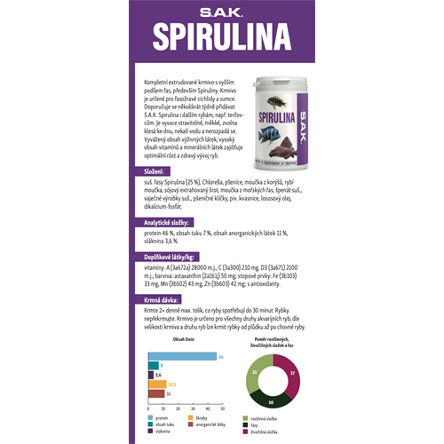 S.A.K. Spirulina tablety, 100 g S.A.K. Spirulina tablety, 100 g