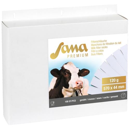 Filtr mléčný rukáv Sana Premium, 570 x 44 mm, 120 gr, 100 ks Filtr mléčný rukáv Sana Premium, 570 x 44 mm, 120 gr, 100 ks