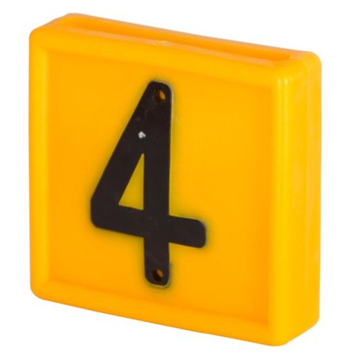 Číslo na opasek, výška znaku 32 mm - číslice 0-9 - 4 Číslo na opasek, výška znaku 32 mm - číslice 4