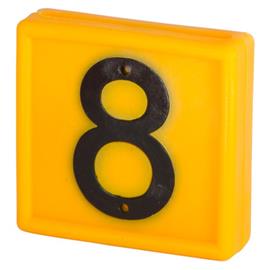 Číslo na opasek, výška znaku 32 mm - číslice 0-9 - 8 Číslo na opasek, výška znaku 32 mm - číslice 8