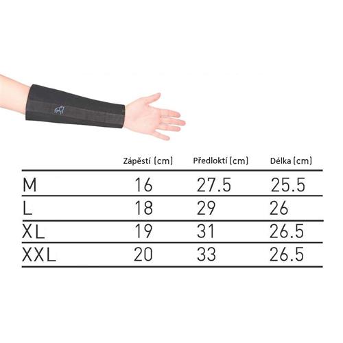Neoprénový chránič zápěstí, pár - XL Rozměry
