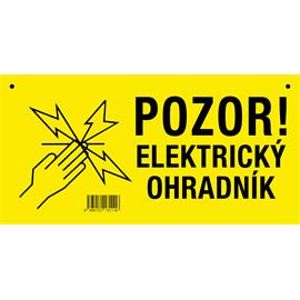 Výstražná cedulka elektrický ohradník - bez loga Výstražná cedulka elektrický ohradník, žlutá