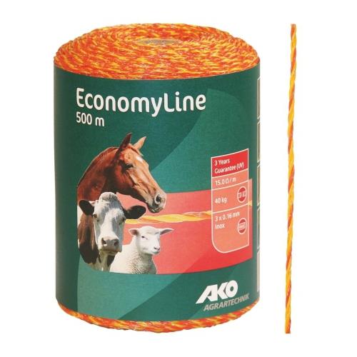 Polyetylenové lanko pro elektrické ohradníky ECONOMY 2 mm Polyetylenové lanko pro elektrické ohradníky ECONOMY 2 mm