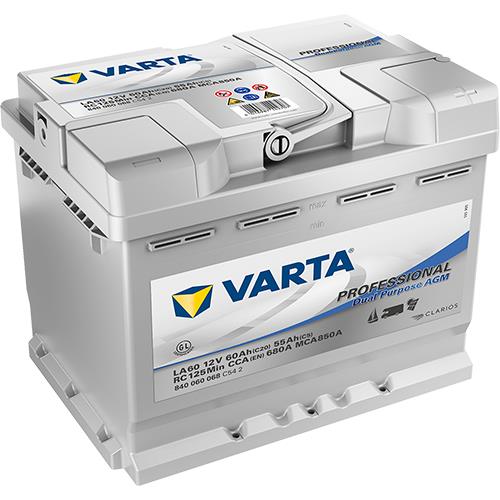 Varta Professional Dual Purpose AGM 12V - 60 Ah Trakční baterie Varta Professional Dual Purpose AGM 840 060 068, 12V - 60Ah